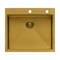 Ruvati 25 inch Polished Brass Matte Gold Drop-in Topmount Kitchen Sink Single Bowl RVH5007GG - alternate 4